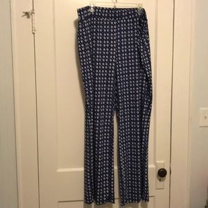 Blue and white pants